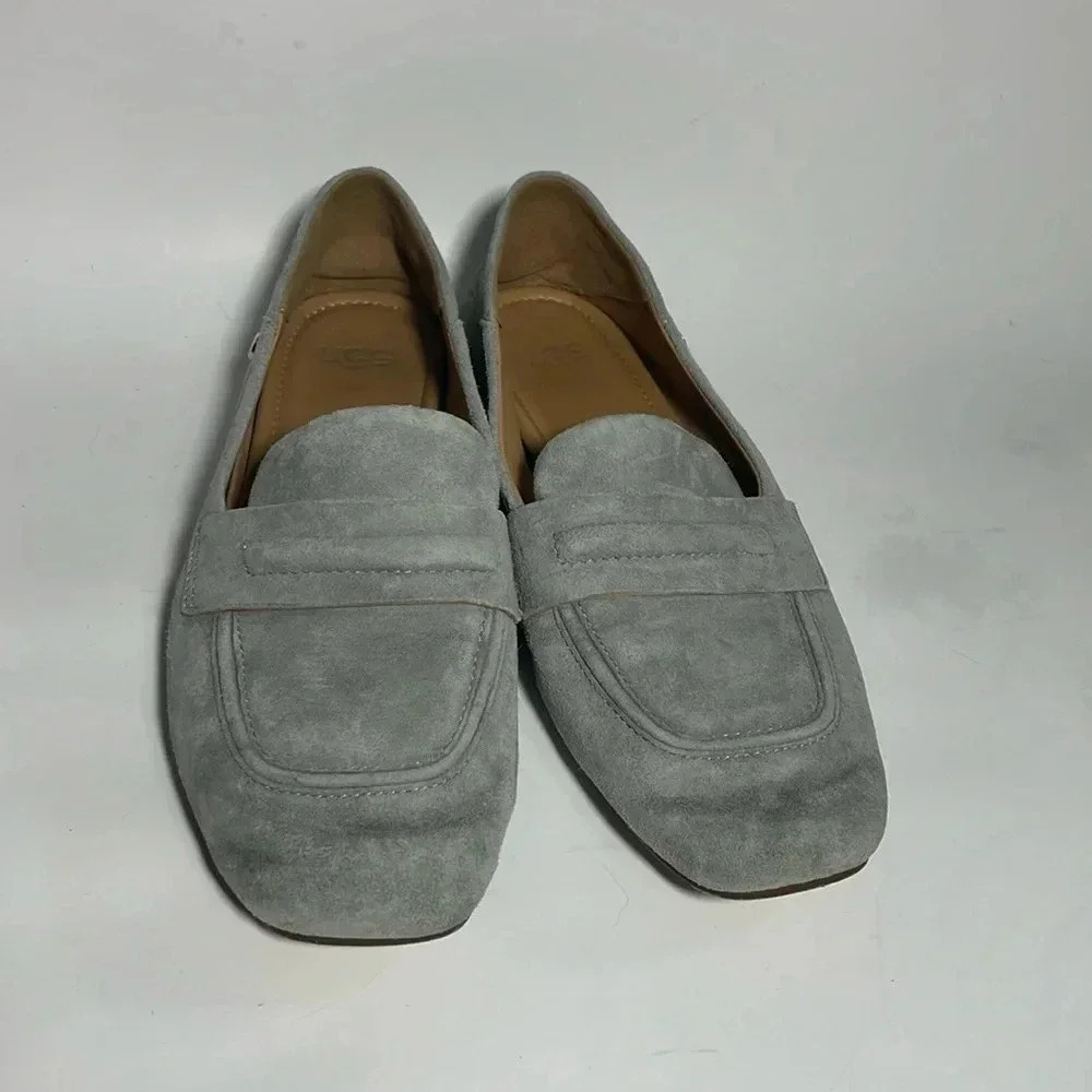 Ugg gray suede leather oxford loafers size 7